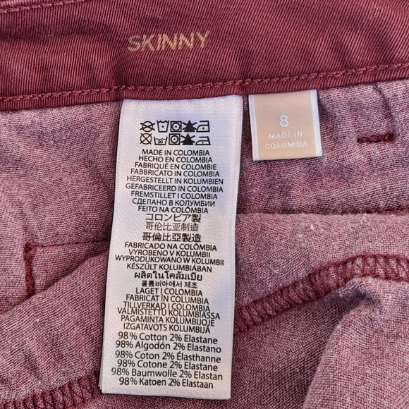 Michael Kors Burgandy Skinny Jean size 8 - Picture 6 of 11